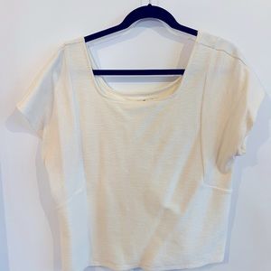 White/cream Madewell Square Neck Top